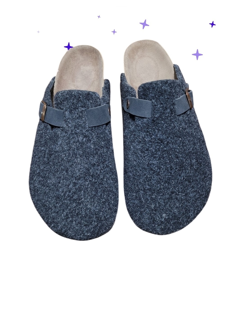 Birkenstock Boston Natural Leather-Felt